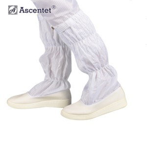 Medical PVC sole antistatic stripe grid ESD long safety boots esd booties for Cleanroom