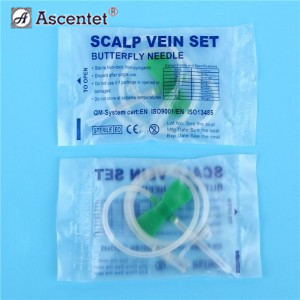 Medical Disposable Intravenous Needle Safety Butterfly Scalp Vein Set For Infusion